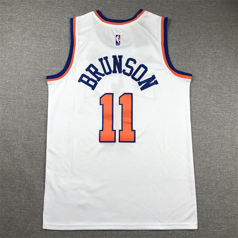 Men New York Knicks #11 Brunson White Nike 2025 NBA Jersey->->NBA Jersey